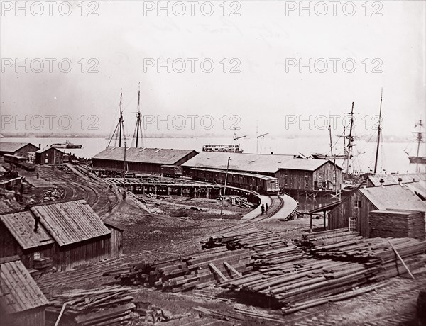 City Point, Virginia. Terminus of U.S. Military Railroad, 1861-65. Formerly attributed to Mathew B. Brady.