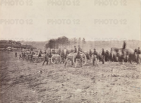 Battery Going into Action, Fredericksburg, December 13, 1862, 1862. Formerly attributed to Mathew B. Brady.
