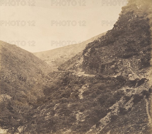 On the Road to Watersmeet, near Lynton, North Devon, 1856.