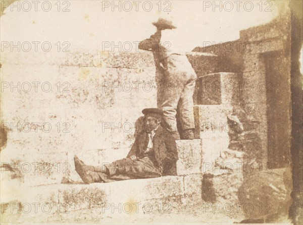 Two Young Men Resting on a Pier, late 1840s.