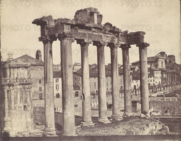 Temple of Concord, Rome, 1850s.