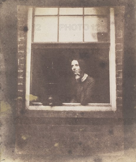 Lady in Open Window with Bird Cage, late 1840s.