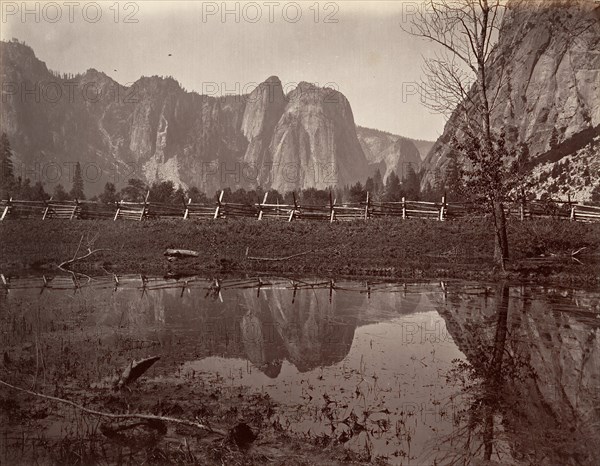 Cathedral Rocks, Yosemite, ca. 1872, printed ca. 1876.