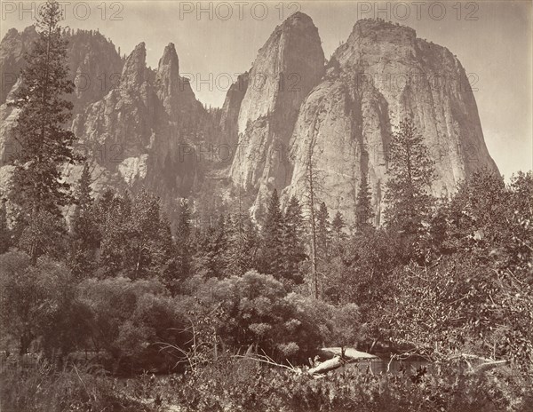Cathedral Rocks and Spires, ca. 1872, printed ca. 1876.
