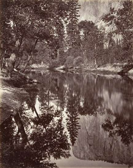 Mirror View of El Capitan, Yosemite, ca. 1872, printed ca. 1876.