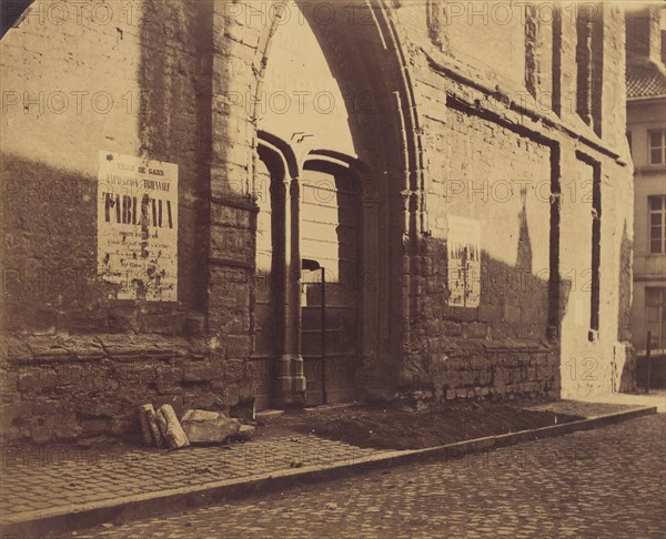 [Doorway of Predikheevenkerk, Gent, Belgium], ca. 1858.