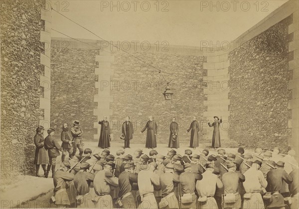 Exécution des otages, prison de la Roquette, le 24 mai 1871, 1870-71.