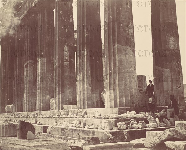 [Details of the Colonnade of the Parthenon, Athens], ca. 1870s.