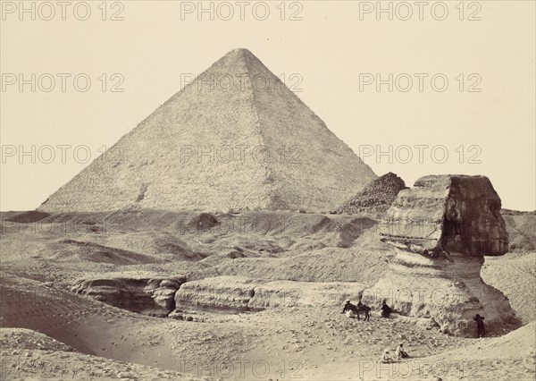 The Sphynx and Great Pyramid, Geezeh, 1857.