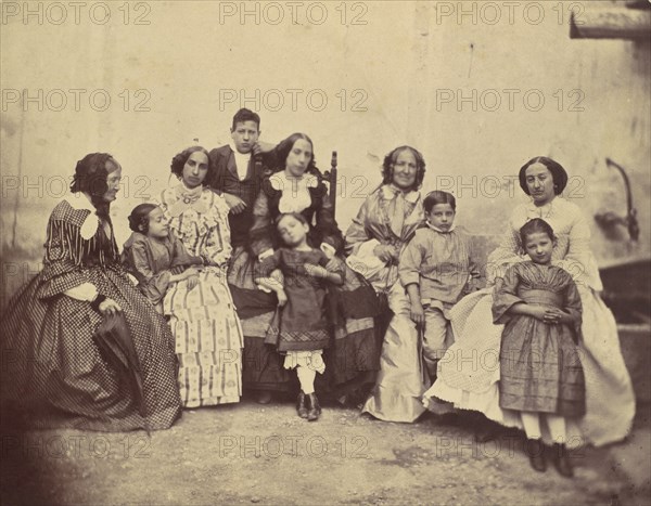 [Ten members of the Antoine family], 1850s-60s.