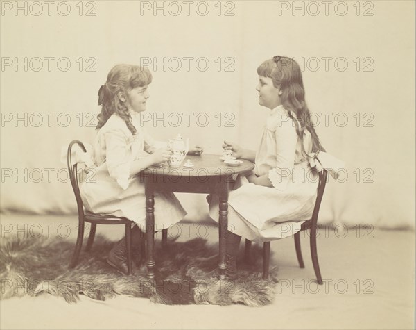 Frances and Ethel de Forest, daughters of Robert de Forest, ca. 1890.