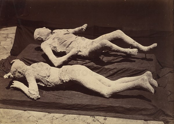 [Plaster Casts of Bodies, Pompeii], ca. 1875.