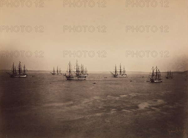 The French and English Fleets, Cherbourg, August 1858.