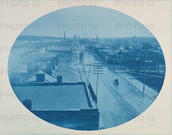 Second Avenue - Rock Island, Illinois during high water, 1888.