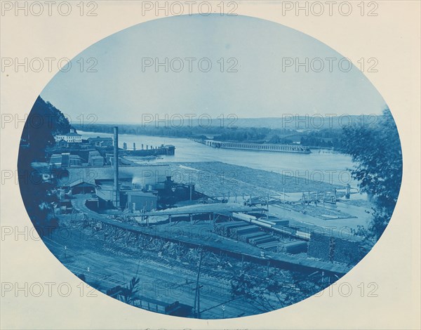 Old Ponton Bridge at N. McGregor, Ia., 1885.