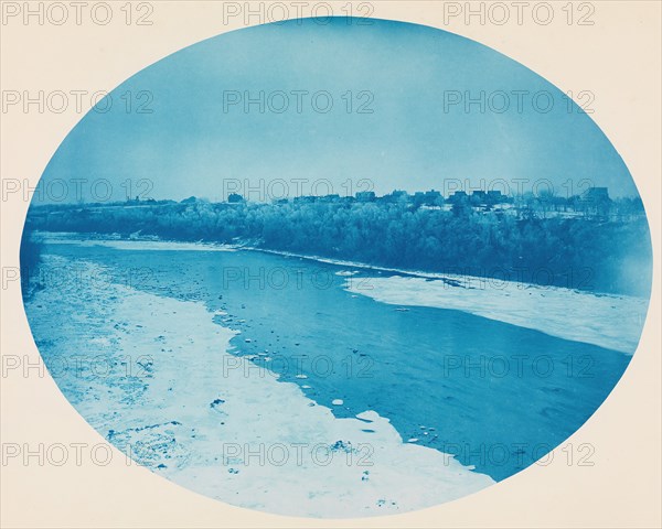 No. 6. From South Approach of Franklin Ave Bridge, Minneapolis, Minnesota Looking Up Stream (Low Water), 1890.