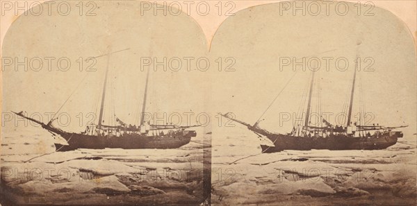 Ship in Ice, Greenland Expedition, ca. 1859.