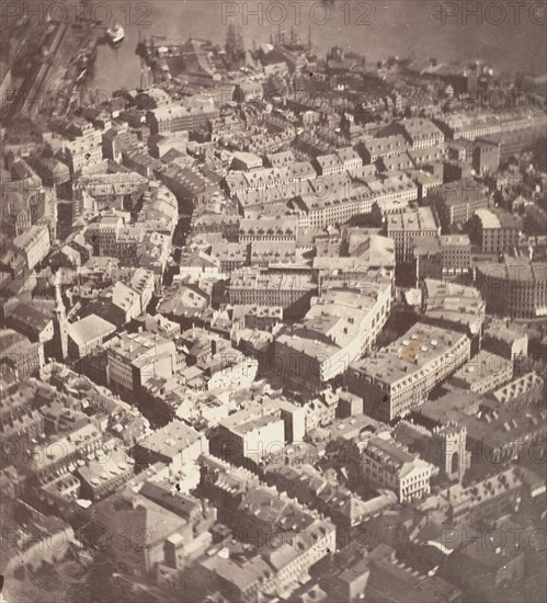 Boston, as the Eagle and the Wild Goose See It, 1860. (Balloon view of Boston).