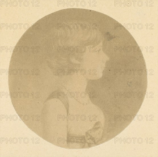 Mezzotint portrait of a Girl in Profile, from The St. Memin Collection of Portraits, 1862.