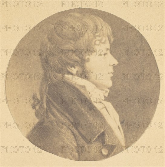 Mezzotint portrait of a Young Man in Profile, from The St. Memin Collection of Portraits, 1862.