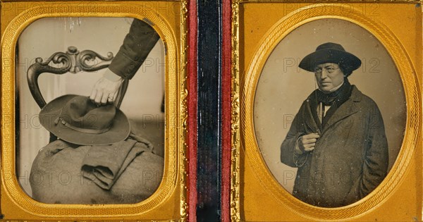 Cornelius Conway Felton with His Hat and Coat, early 1850s.