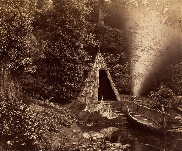 The Wigwam, a Canadian Scene at Penllergare, ca. 1855.
