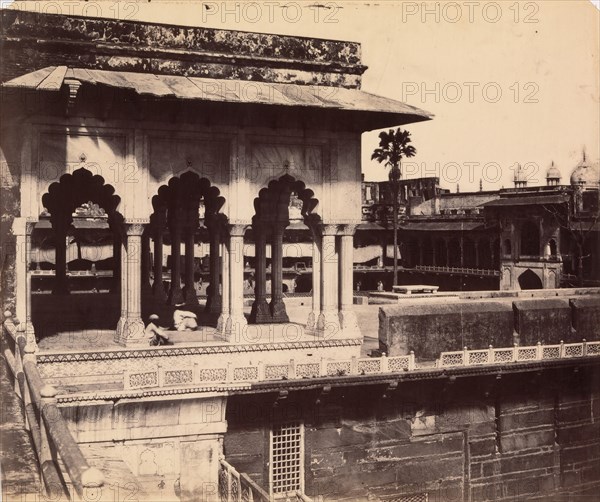 The Diwan-i Khas from the Mussaman Burj, Agra Palace, 1862-64.