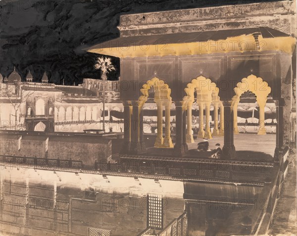 The Diwan-i Khas from the Mussaman Burj, Agra Palace, 1862-64.