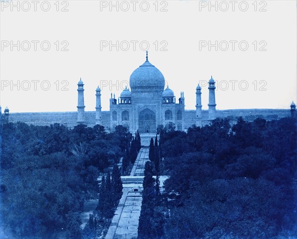 Taj Mahal and Gardens, ca. 1855.