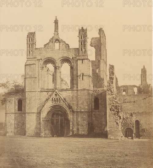 Kirkstall Abbey. From the West, 1850s.