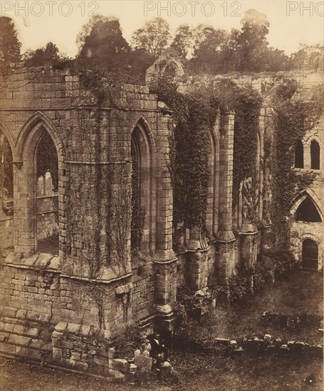 Fountains Abbey. The Refectory and Kitchen, 1850s.