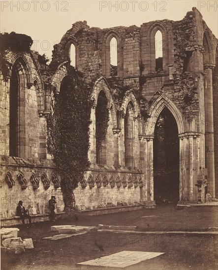 Fountains Abbey. Interior of the Choir, 1850s.