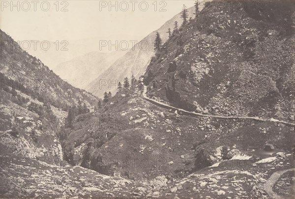 Gorge d'Astos, prise en revenant du lac d'Oo, Luchon, 1853.
