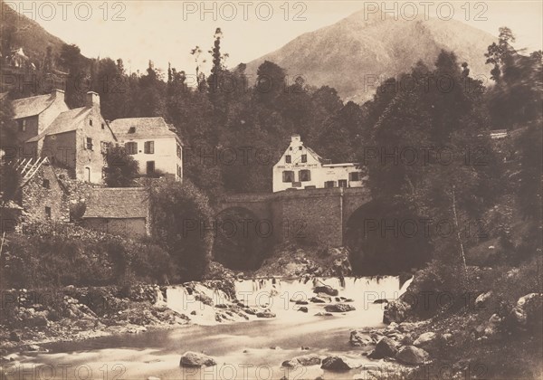 Village de Gèdres, Route de Gavarnie, 1853.