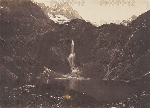 Vue du lac d'Oo ou Seculejo, Bagnère de Luchon, 1853.