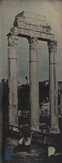 Northwest Façade, Temple of Castor and Pollux, Rome, 1842.