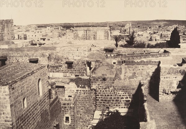 Jérusalem. Chapelle protestante et environs, 1860 or later.