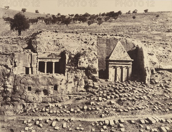 Jérusalem. Tombeaux de St Jacques et de Zacharie, 1860 or later.
