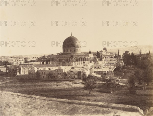 Jérusalem. Mosquée d'Omar, construite sur l'emplacement su Temple de Salomon, 1860 or later.