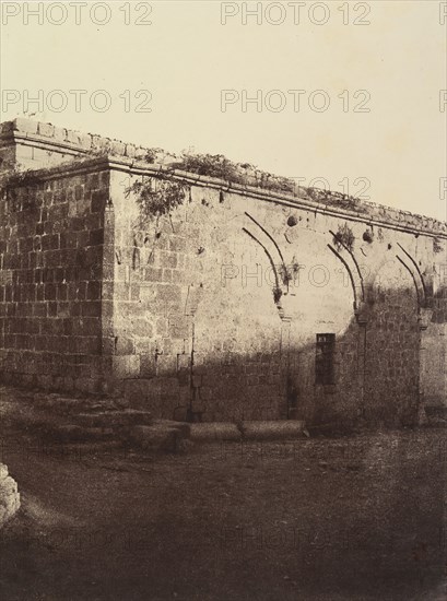 IIIe Station. Jésus tombe pour la première fois. Une colonne brisée et entendue a terre indique la place de cette station au lieu où la voie douloureuse tourne brusquement a gauche, 1860 or later.