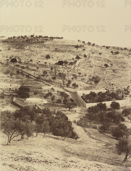 Jérusalem. (Environs) Jardin Gethsemani et Mont des Oliviers, 1860 or later.