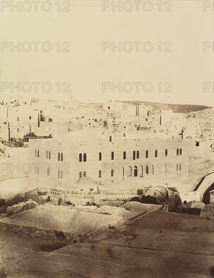 Jérusalem. Hospice autrichien et ancienne église St Jean, 1860 or later.