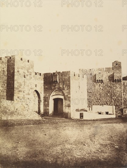 Jérusalem. Porte de Hebron et de Jaffa. (Bab-el-Khalil), 1860 or later.