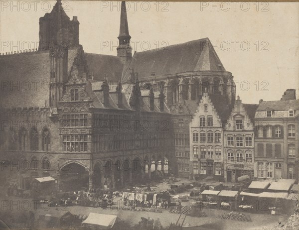 Place du Marché à Ypres, ca. 1851.