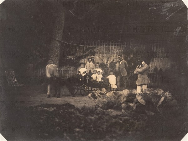 Jardin zoologique de Bruxelles; Les trois jumeaux fils de Mr. Lebens et toute la famille, 1854-56.