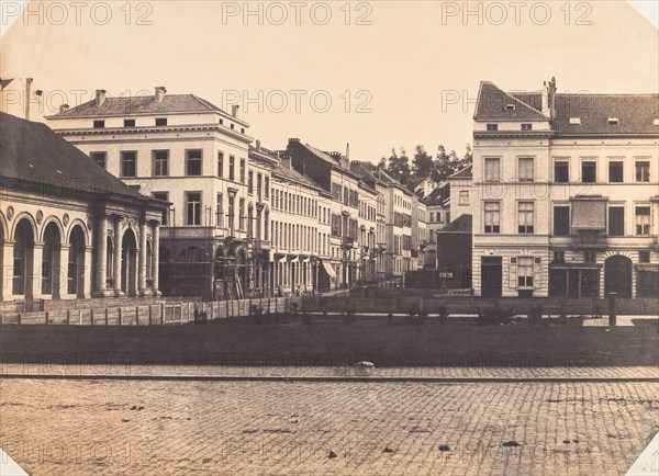 Vue de face du balcon avant l'entière construction de la place, 1854-56.