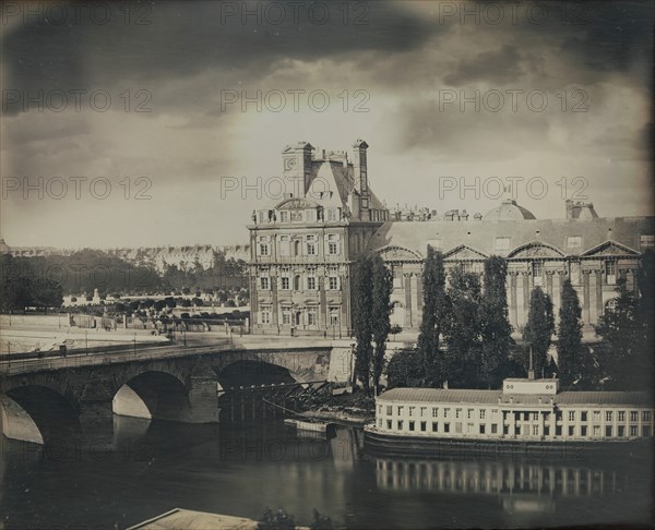 [The Pavillon de Flore and the Tuileries Gardens], 1849.