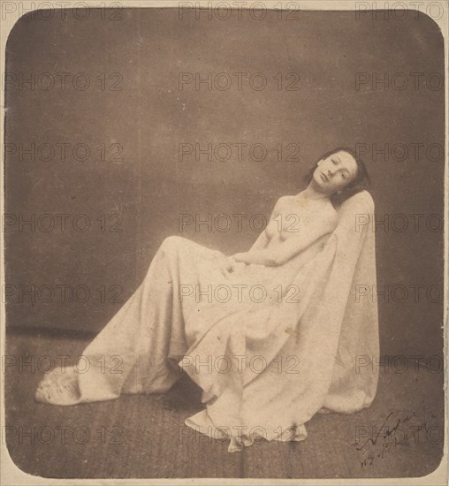 [Seated Model, Partially Draped], 1856-59.
