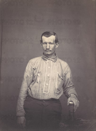 Man Holding Patent Office Book, ca. 1857.