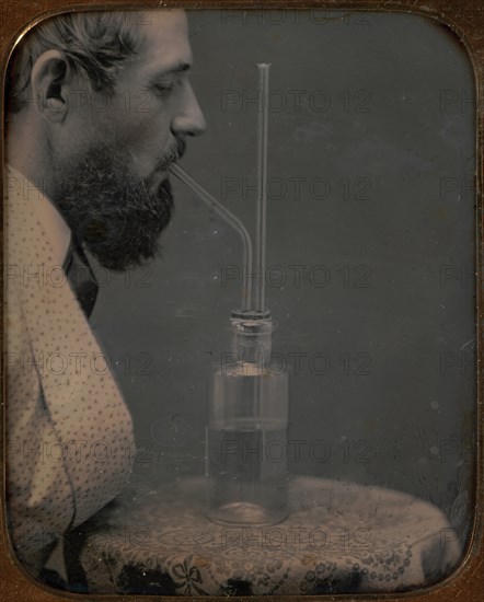 James Hyatt Inhaling Chlorine Gas, 1850-55.